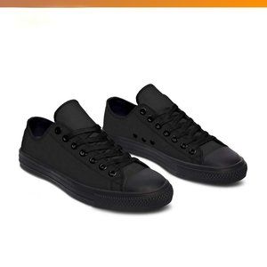 RAAD Low Top Shoes, all black canvas, brand new